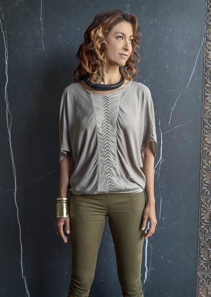 Arid top Khaki