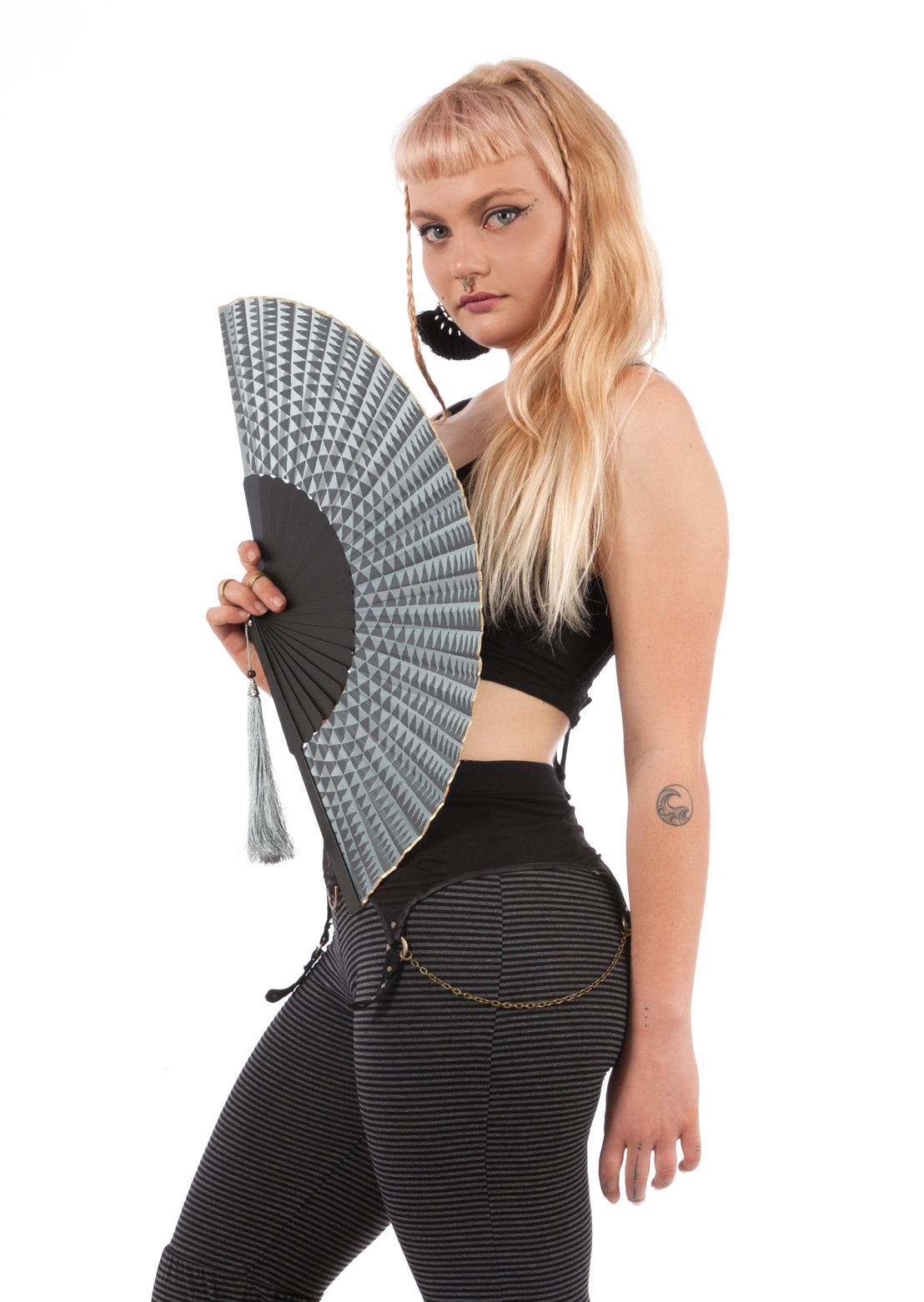 Cosmic Fan – Sustainable minimalist luxury natural fiber women's accessory by Revtal Atelier
