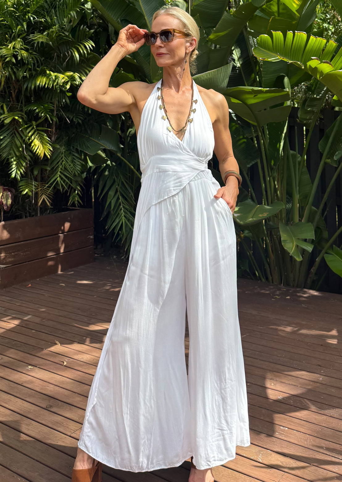 Dune Drifter Jumpsuit White