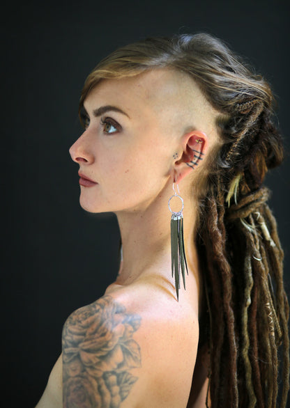 Fringe Earrings – Sustainable minimalist luxury handcrafted women's jewelry by Revtal Atelier
