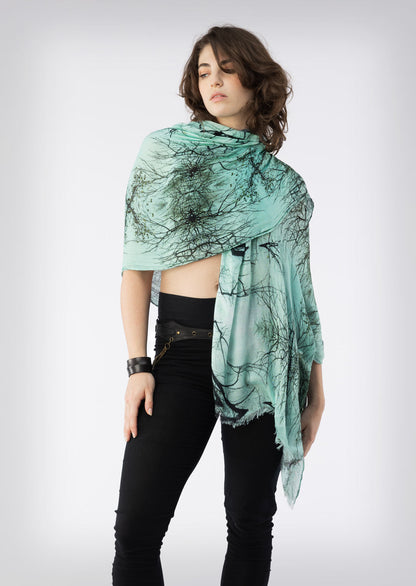 Horizon Scarf – Sustainable minimalist luxury women's scarf in organic cotton, bamboo blend, silk by Revtalatelier
