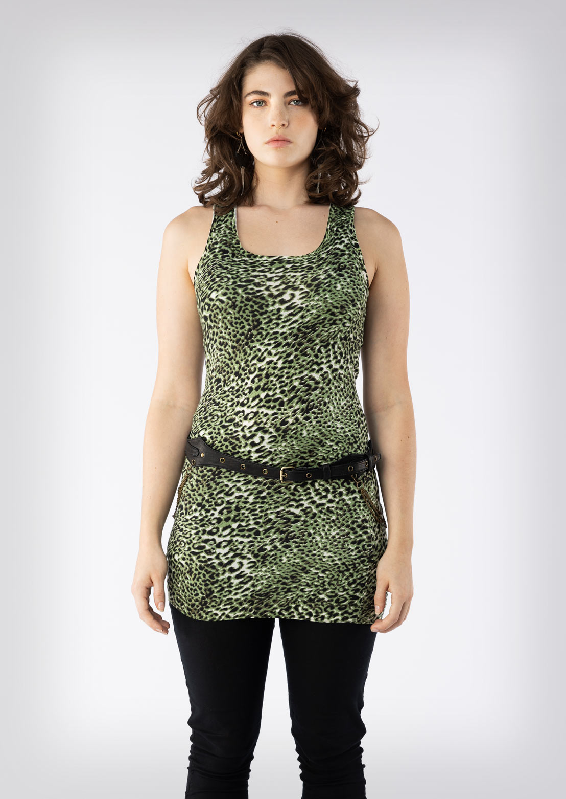 Leopard Tunic – Sustainable minimalist luxury women's tunic in organic cotton and bamboo blend by Revtalatelier
