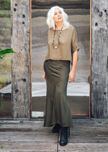 Luminous skirt Olive