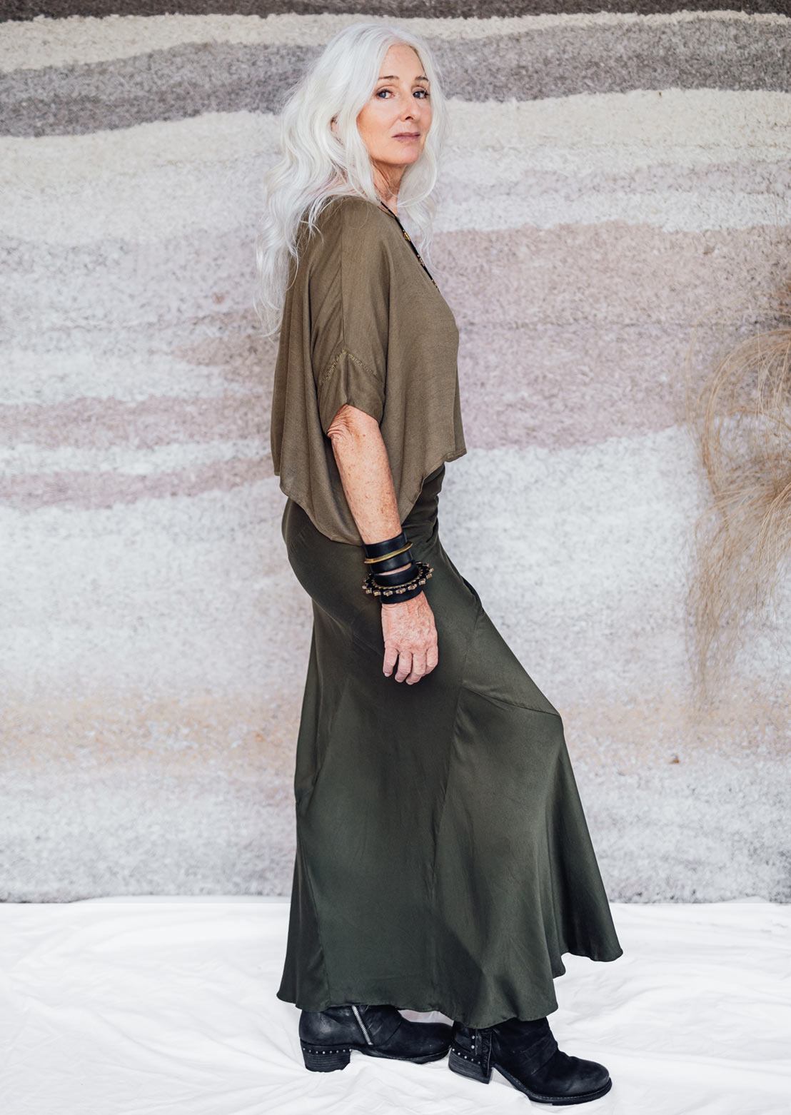 Luminous skirt Olive