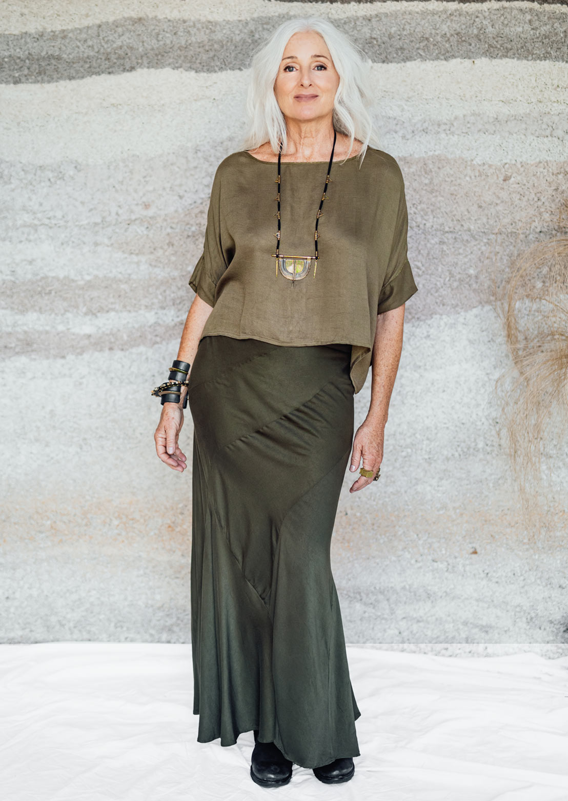 Luminous skirt Olive