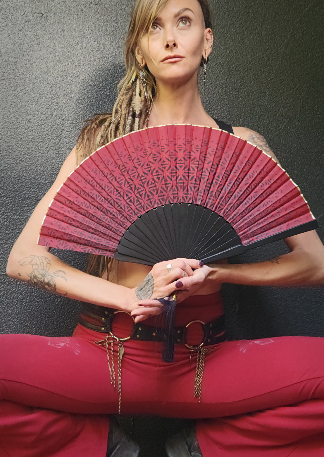 Mandala Fan – Sustainable bamboo minimalist luxury accessory for women by Revtal Atelier
