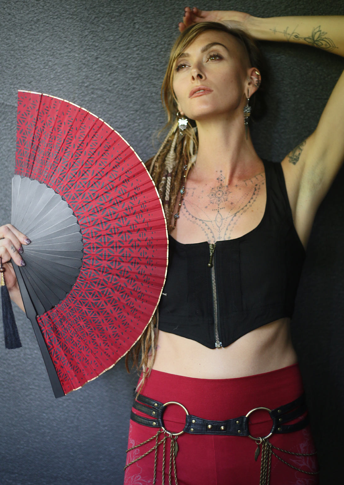 Mandala Fan – Sustainable bamboo minimalist luxury accessory for women by Revtal Atelier
