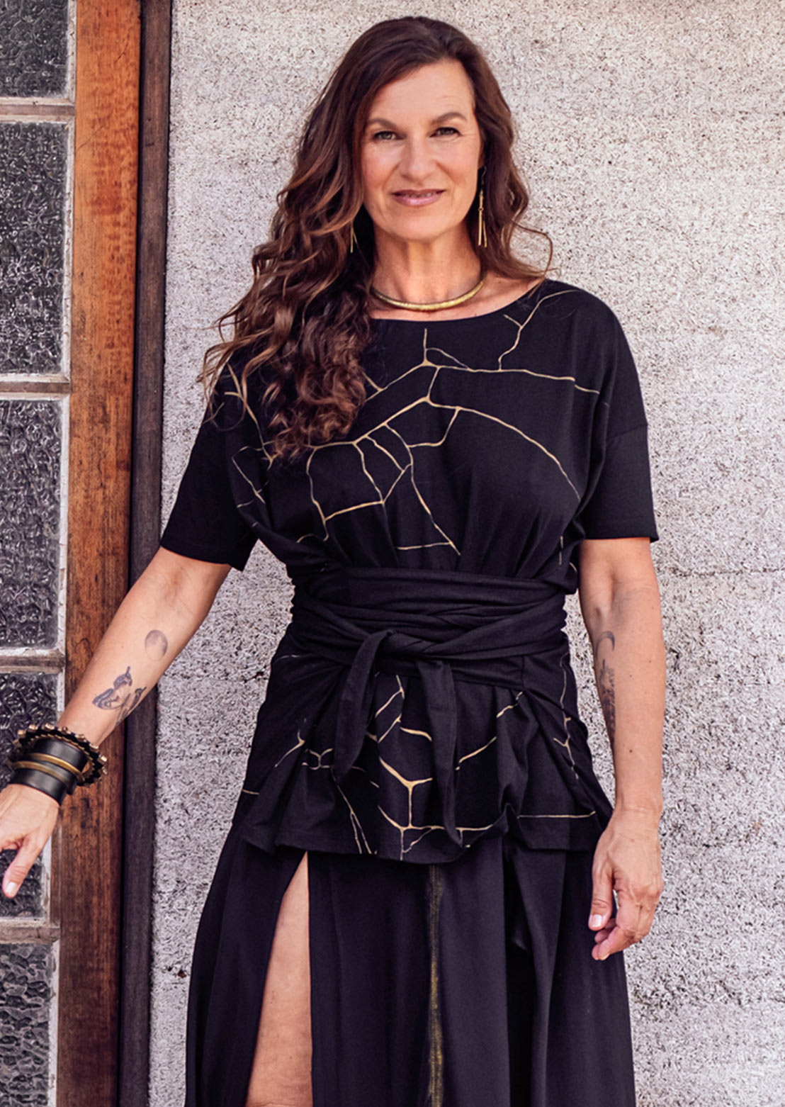 Nami wrap tee Kintsugi