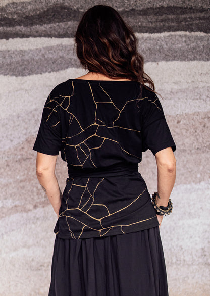 Nami wrap tee Kintsugi