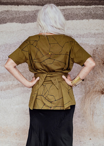 Nami wrap tee Kintsugi