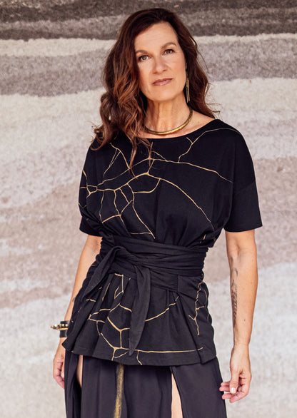 Nami wrap tee Kintsugi