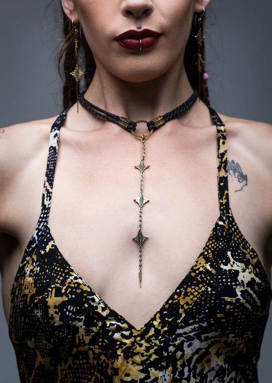 Nubian Link Necklace – Sustainable minimalist luxury women's jewelry handcrafted by Revtal Atelier

