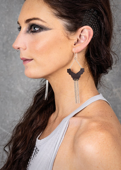 Ridge Earrings – Sustainable minimalist luxury ethical jewelry for women by Revtal Atelier
