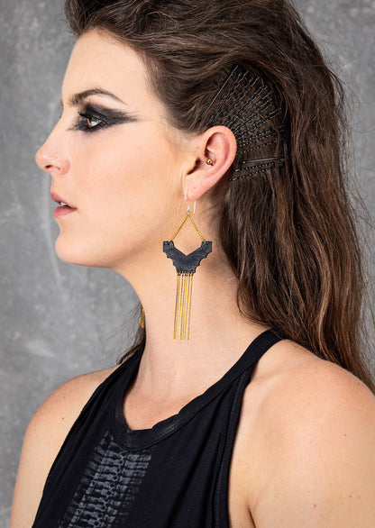 Ridge Earrings – Sustainable minimalist luxury ethical jewelry for women by Revtal Atelier
