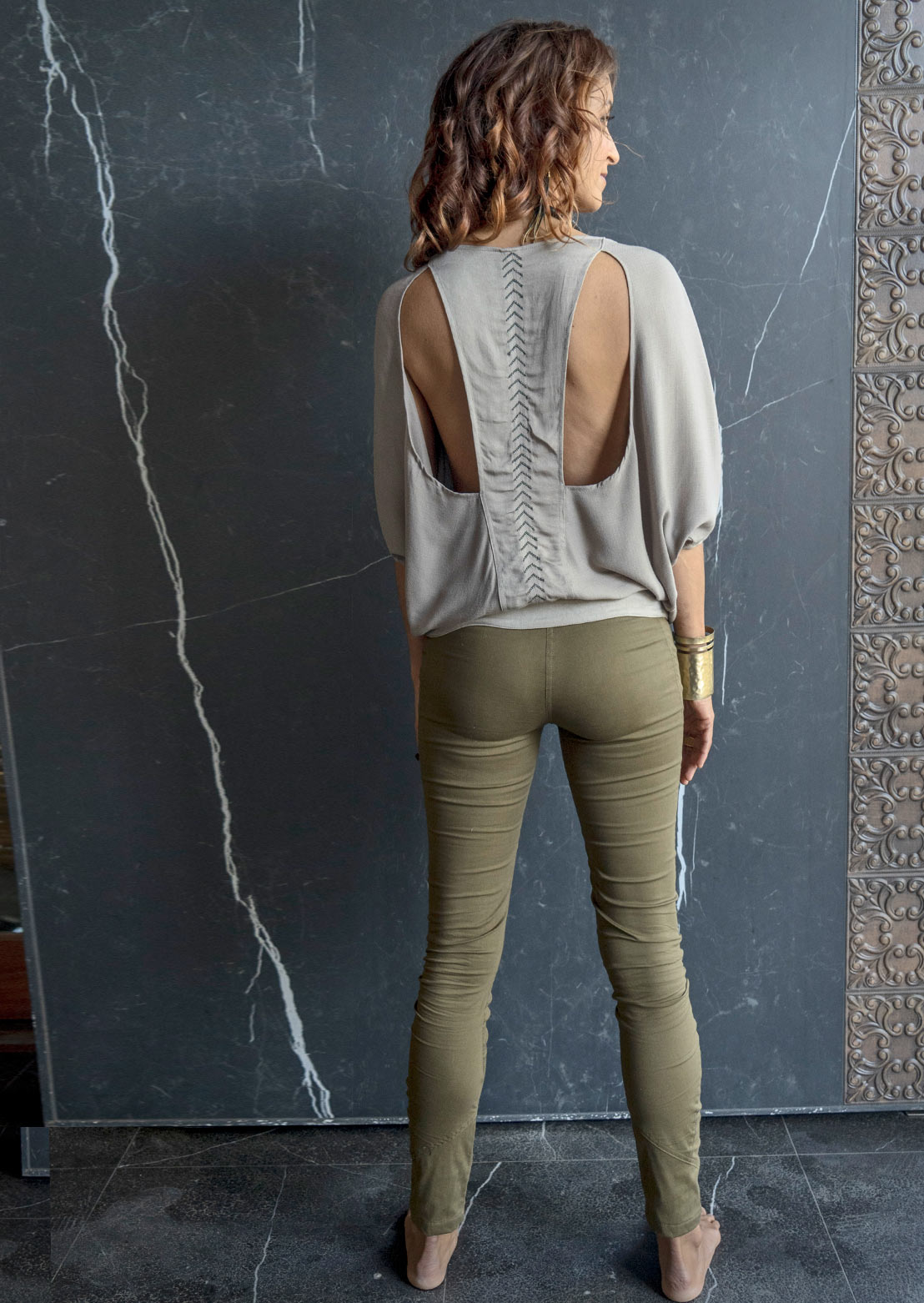 Sculpt Pants – Sustainable minimalist luxury women's pants in organic cotton, bamboo, Tencel, and matte satin by Revtalatelier
